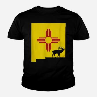 Elk Hunting New Mexico Design Gift For Bow Hunters Youth T-shirt | Crazezy CA