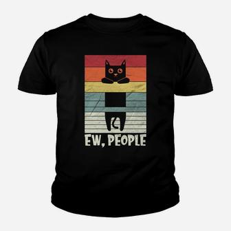 Ew People - Vintage Black Cat Youth T-shirt | Crazezy