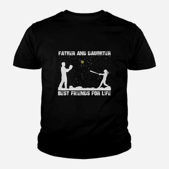 Father And Daughter Best Friends For Life Softball Youth T-shirt | Crazezy AU