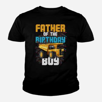 Father Of The Birthday Boy Father Gift Truck Gifts Birthday Youth T-shirt | Crazezy