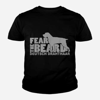 Fear The Beard - Deutsch Drahthaar Hunting Dog Youth T-shirt | Crazezy