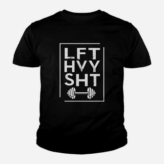 Fitness Weightlifting Lift Heavy Shirt For Workout Gym Youth T-shirt | Crazezy