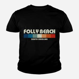 Folly Beach South Carolina Vintage 70S Youth T-shirt | Crazezy DE
