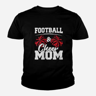 Football And Cheer Mom High School Sports Cheerleading Youth T-shirt | Crazezy UK