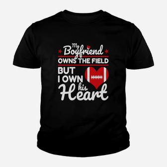 Football Boyfriend T Shirt Girlfriend Gift Youth T-shirt | Crazezy