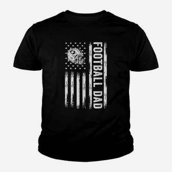 Football Dad American Flag Proud Dad Of Ballers Father's Day Youth T-shirt | Crazezy DE