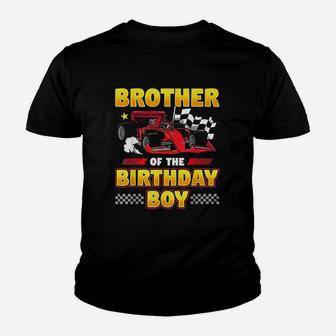Formula Race Car Brother Of Birthday Boy Party Racing Youth T-shirt | Crazezy