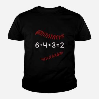 Funny Baseball Gift 643 2 Baseball Double Play Youth T-shirt | Crazezy CA