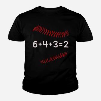 Funny Baseball Gift 643 2 Baseball Double Play Youth T-shirt | Crazezy UK