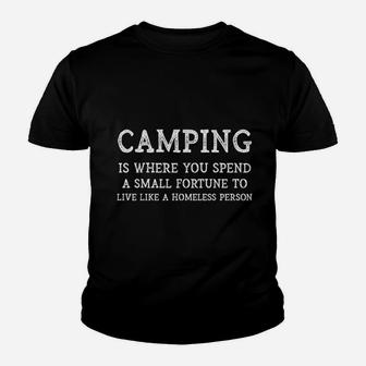 Funny Camping Trip Joke Saying Family Camping Trip Youth T-shirt | Crazezy