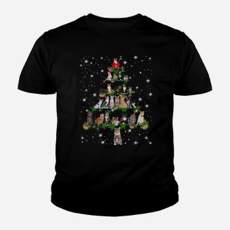 Funny Cats Christmas Tree Tee Ornament Decor Gift Youth T-shirt | Crazezy UK