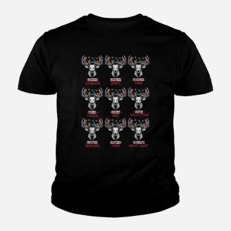 Funny Christmas Deer Bow Hunting Santa Men Women Hunter Gift Youth T-shirt | Crazezy