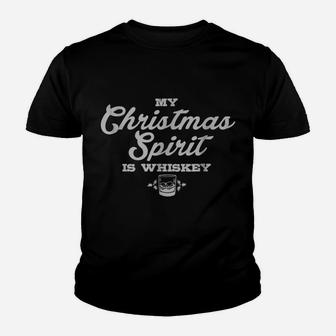 Funny Christmas Drinking Shirt Whiskey Liquor Drinker Saying Youth T-shirt | Crazezy