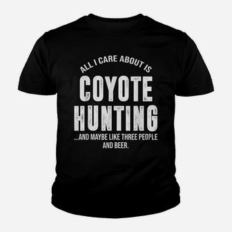 Funny Coyote Hunting Shirts For Men Women Hunter Gifts Youth T-shirt | Crazezy