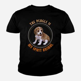 Funny Cute "Peagle Is My Spirit Animal" Picture Quote Tshirt Youth T-shirt | Crazezy UK