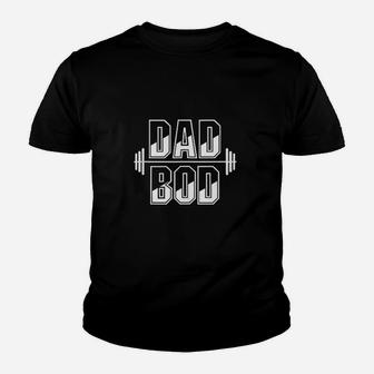 Funny Dad Bod Gym Fathers Day Gift Workout Youth T-shirt | Crazezy