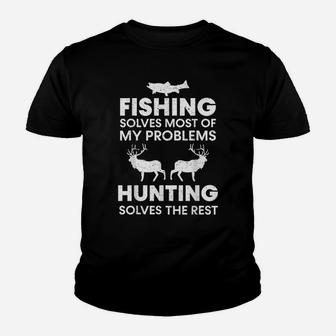 Funny Fishing And Hunting Gift Christmas Humor Hunter Cool Youth T-shirt | Crazezy DE