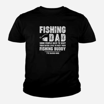 Funny Fishing Dad Shirt Father Kid Matching Fathers Day Gift Premium Youth T-shirt | Crazezy