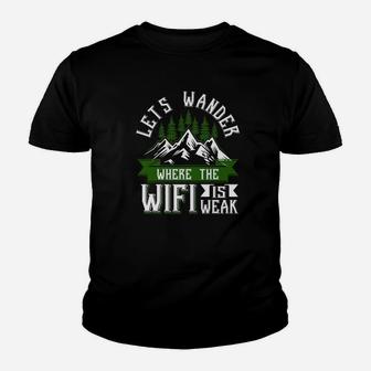Funny Hiking Hike Mountains Nature Lover Tee Youth T-shirt | Crazezy