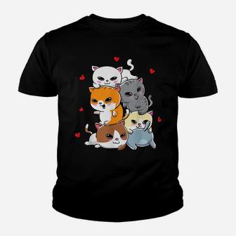 Funny Kawaii Mountain CAT- Pet Lover & Veterenarian Gift Youth T-shirt | Crazezy