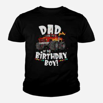 Funny Monster Truck Dad Of The Birthday Boy Gift For Him Youth T-shirt | Crazezy CA