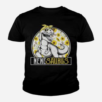 Funny Nene Saurus Sunflower T Shirt, Dinosaur Grandma T Rex Youth T-shirt | Crazezy AU