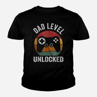 Funny New Dad Shirt Dad Level Unlocked Tee Shirt Gaming Youth T-shirt | Crazezy AU