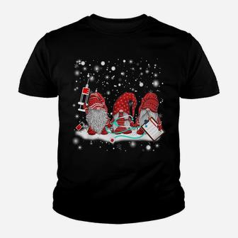 Funny Nurse Gnomes Santa Christmas Light Nursing Lover Gifts Youth T-shirt | Crazezy