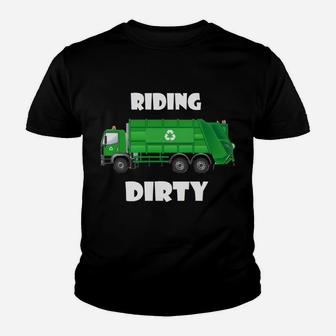 Funny Riding Dirty Trash Garbage Driver Youth T-shirt | Crazezy AU