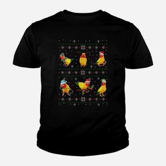 Funny Santa Parrot Decorations Sun Conure Ugly Christmas Youth T-shirt | Crazezy DE