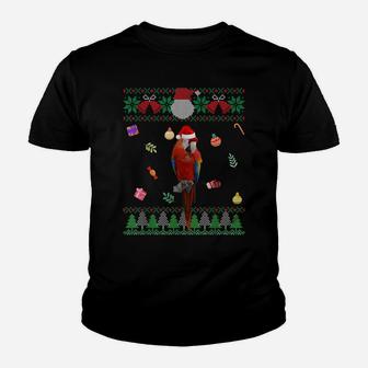 Funny Ugly Sweater Christmas Animals Santa Parrot Lover Youth T-shirt | Crazezy DE