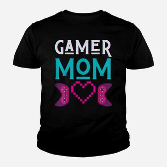 Gamer Mom Plays Video Game Mother Funny Mama Gaming Women Ma Youth T-shirt | Crazezy