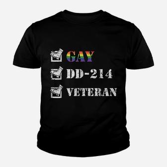 Gay Veteran Checklist Lgbt Veterans Day Gift Shirt Youth T-shirt | Crazezy DE