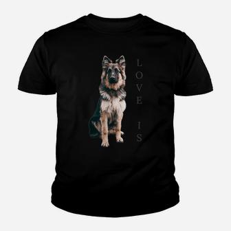 German Shepherd Shirt Women Men Kids Love Dog Mom Dad Gift Youth T-shirt | Crazezy