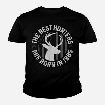 Gift For 35 Year Old Deer Hunter 1985 35Th Birthday Hunting Youth T-shirt | Crazezy CA