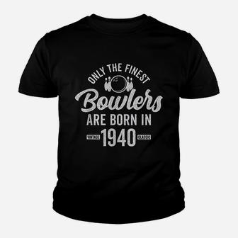 Gift For 81 Year Old Bowler Bowling 1940 81st Birthday Youth T-shirt | Crazezy DE