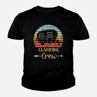 Glamping Crew Funny Matching Family Girls Camping Trip Youth T-shirt | Crazezy AU