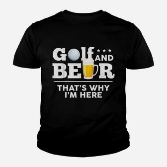 Golf And Beer Joke Dad Funny Fathers Day Drinking Birthday Youth T-shirt | Crazezy AU