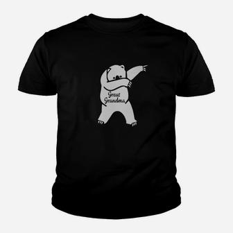 Great Grandma Bear Cute Dabbing Funny Dab Dance Gif Youth T-shirt | Crazezy