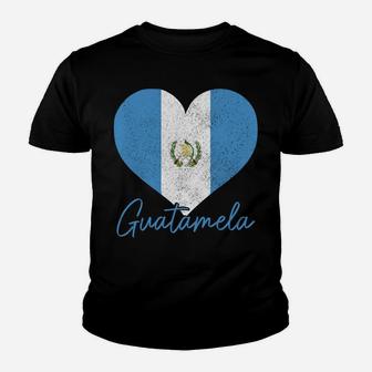 Guatemala Guatemalan Flag Pride Heart Chapina Men Women Sweatshirt Youth T-shirt | Crazezy