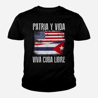 Half American Cuban Flag Vintage Cuba Men Women Youth T-shirt | Crazezy UK