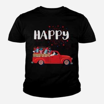 Happy 4Th Of July - Red Truck Youth T-shirt | Crazezy DE
