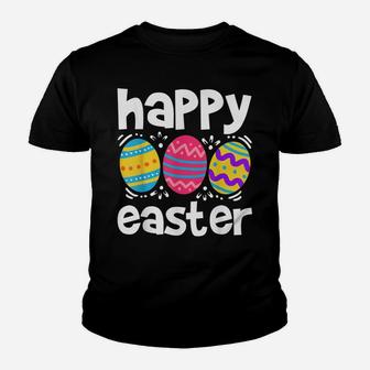 Happy Easter Eggs Tshirt Egg Hunting Gift Tee Youth T-shirt | Crazezy