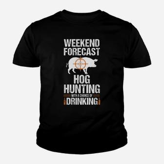 Hog Hunting Funny Weekend Beer Boar Hunter Pig Gift Youth T-shirt | Crazezy