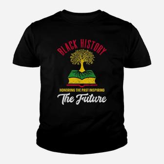 Honoring Past Inspiring Future Black History Month Youth T-shirt | Crazezy