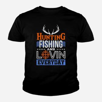 Hunting Fishing And Lovin Everyday Hunter Duck Youth T-shirt | Crazezy