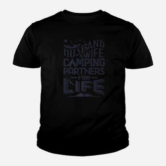 Husband And Wife Camping Partners For Life Men Women Youth T-shirt | Crazezy AU