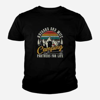 Husband And Wife Camping Partners For Life Sweet Youth T-shirt | Crazezy UK
