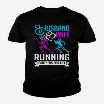 Husband And Wife Running Sweet Valentines Day 2018 Youth T-shirt | Crazezy