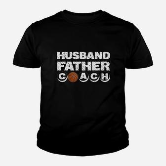 Husband Father Coach Basketball Player Lover Dad Gift T-shirt Youth T-shirt | Crazezy UK